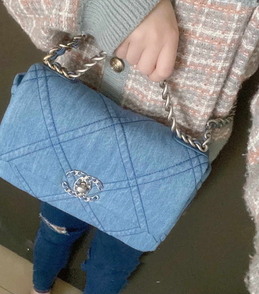 19Bag 丹寧牛仔 淺色 26CM_14