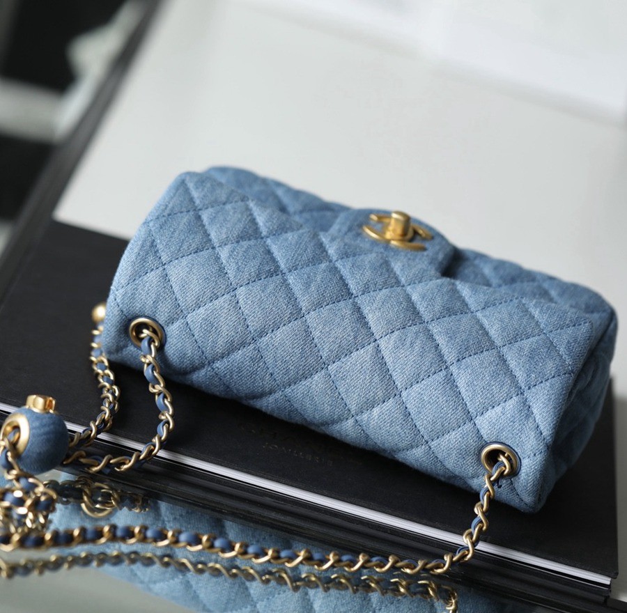 CF 經典款 金球 Mini 牛仔藍 金扣_2