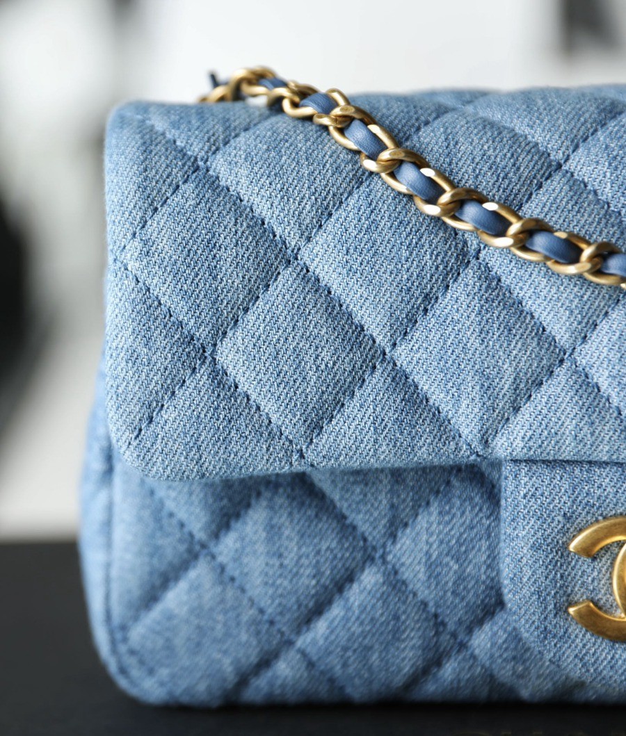 CF 經典款 金球 Mini 牛仔藍 金扣_8