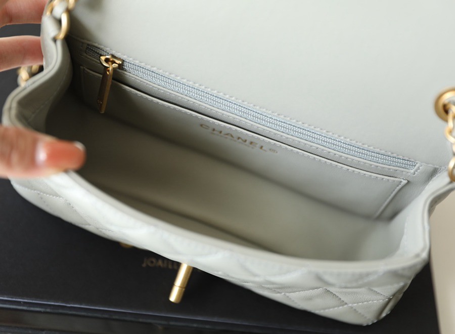 CF 經典款 金球 Mini 羊皮 斑鳩灰金扣_2