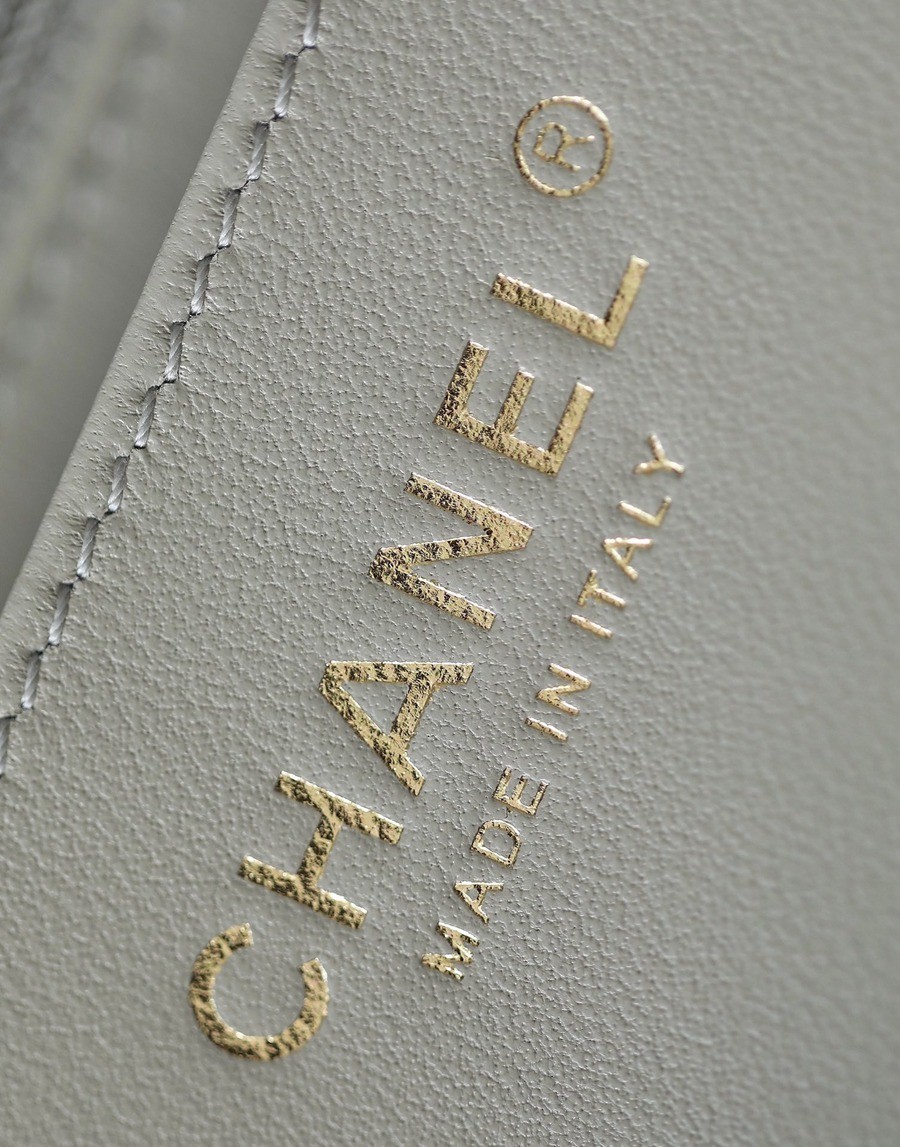 CF 經典款 金球 Mini 羊皮 斑鳩灰金扣_8