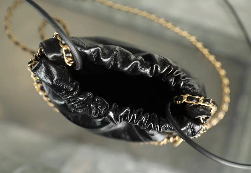 22Bag mini 珠鏈條 黑色_3