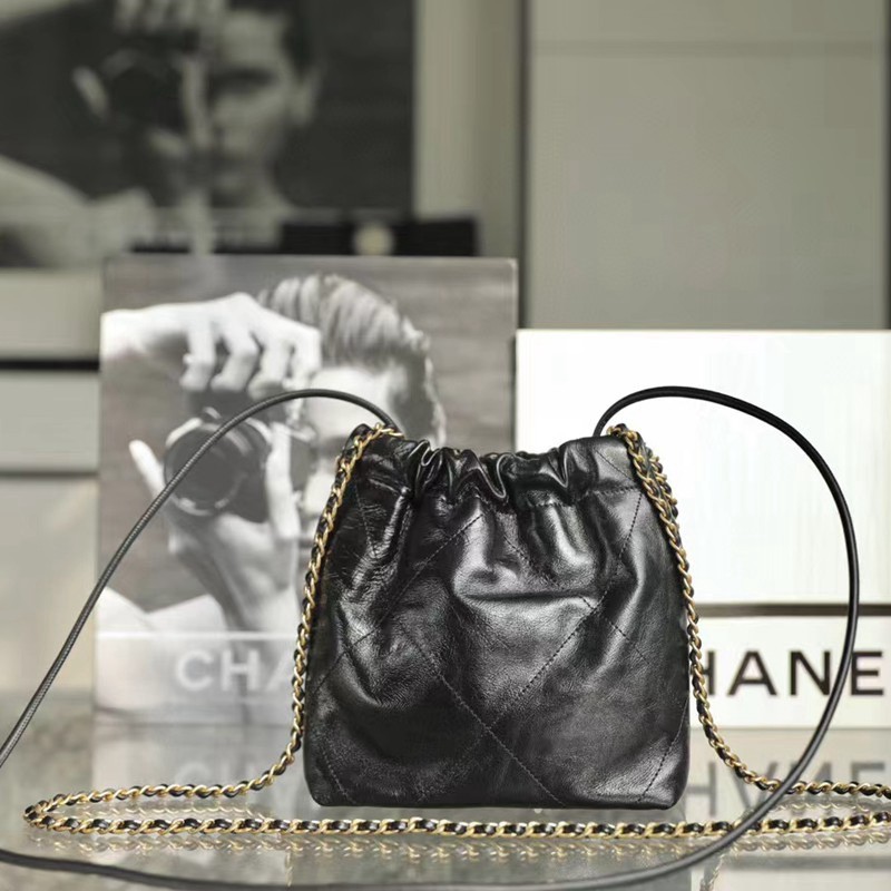 22Bag mini 珠鏈條 黑色_7