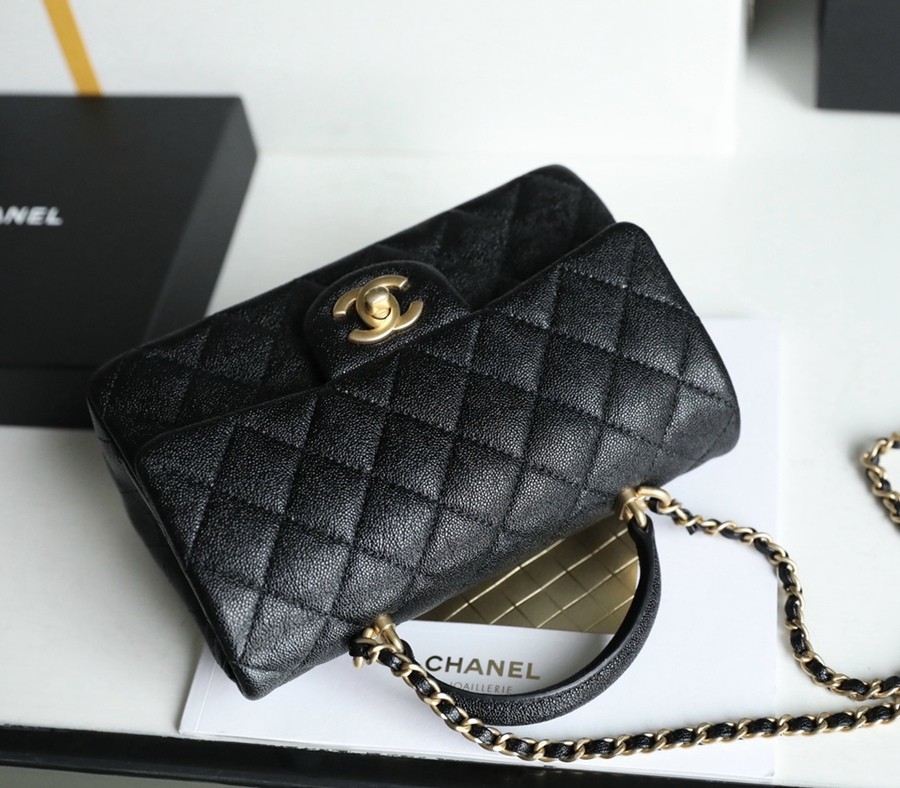 CF Mini handle 牛皮 黑色 金扣_8