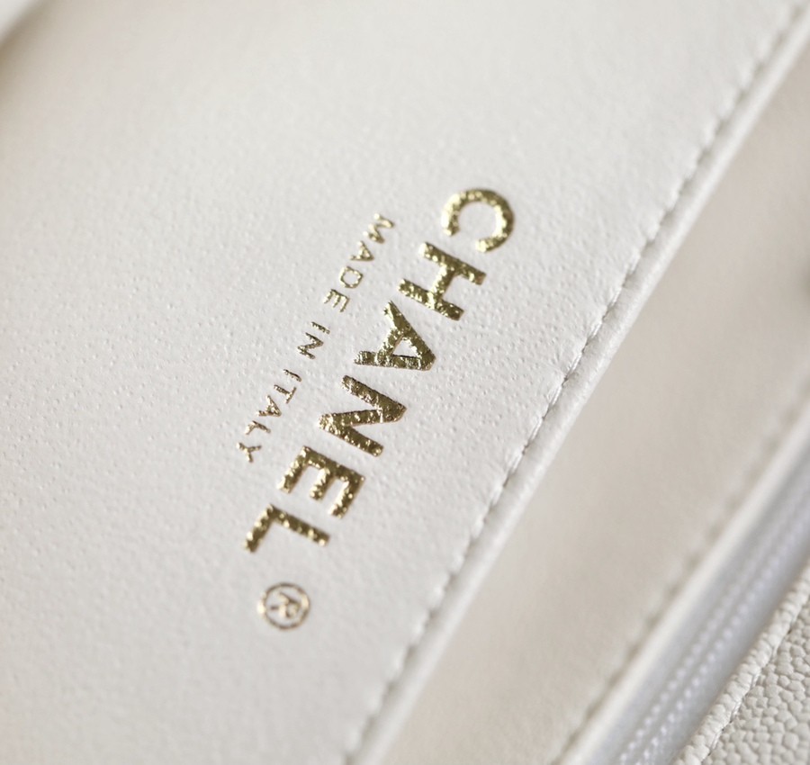 CF Mini handle 牛皮 白色 金扣_9