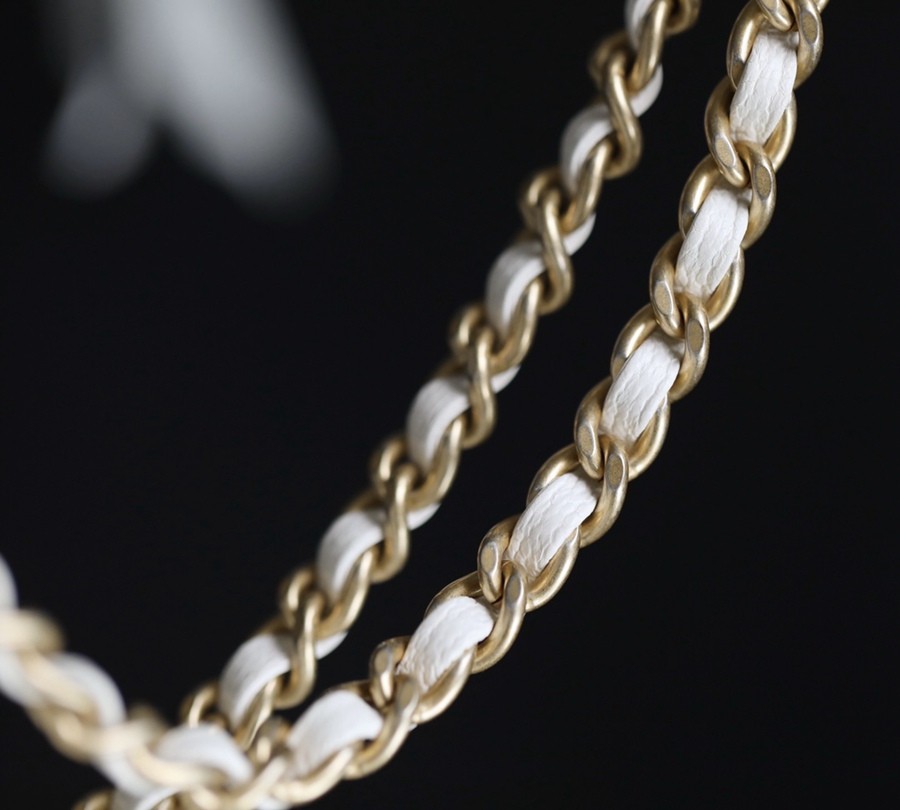 CF Mini handle 牛皮 白色 金扣_11