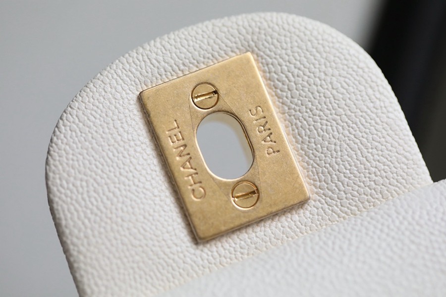 CF Mini handle 牛皮 白色 金扣_15