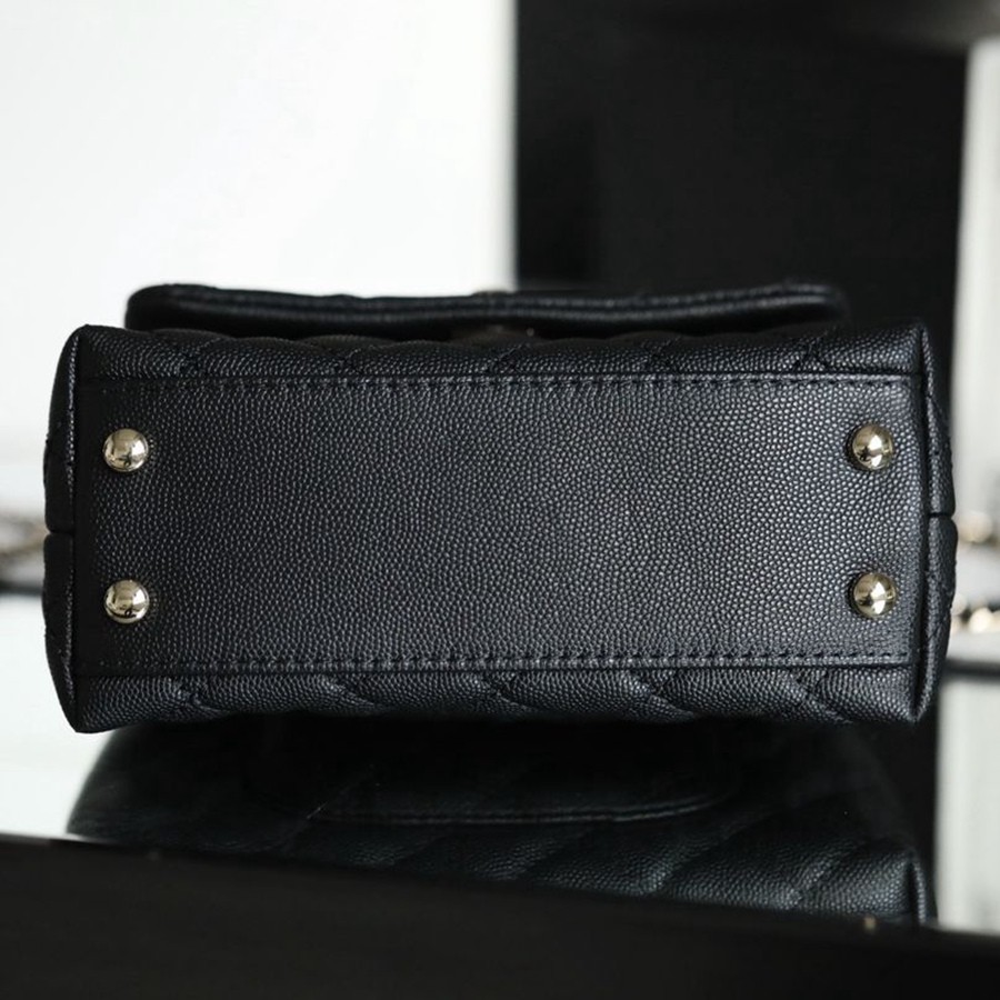 Coco Handle 黑色 棗紅蜥蜴紋手腕19CM 淡金扣_6