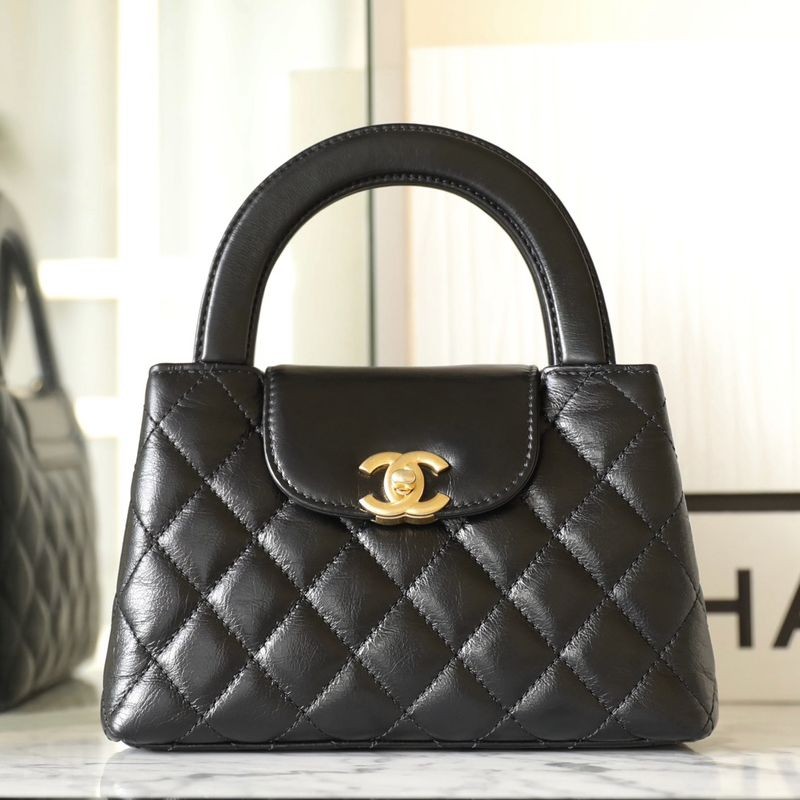 小香 23K系列 Kelly 手提鏈條包大號 黑色_1