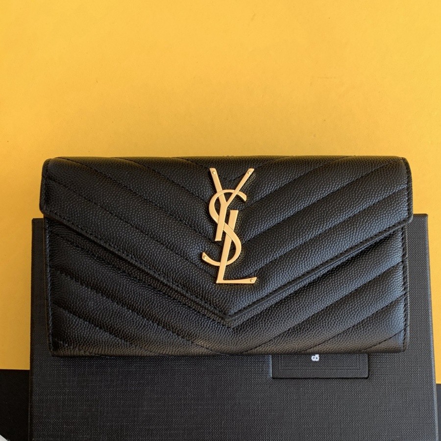 Y家 魚子醬牛皮 信封長夾_1