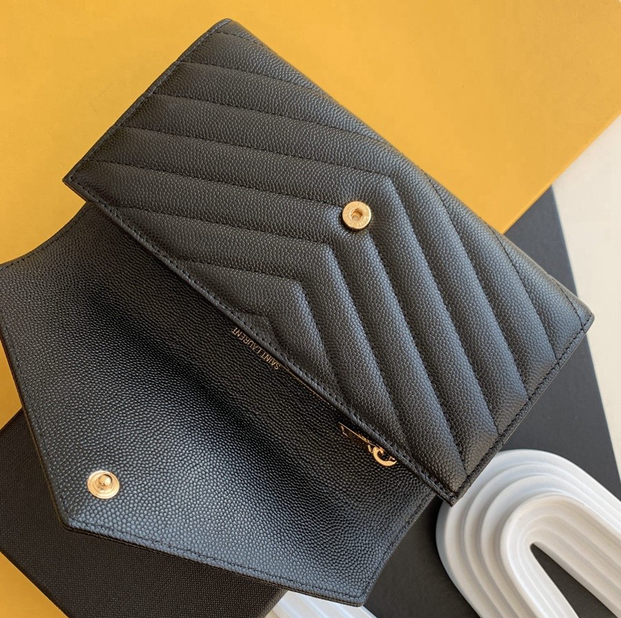 Y家 魚子醬牛皮 信封長夾_3