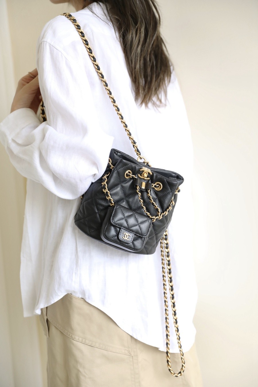 小香 23A 子母雙肩背包 黑色_20