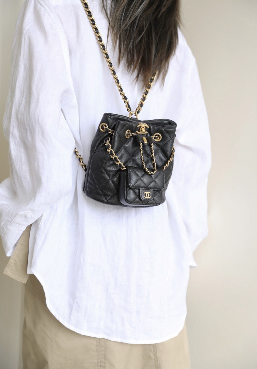 小香 23A 子母雙肩背包 黑色_19