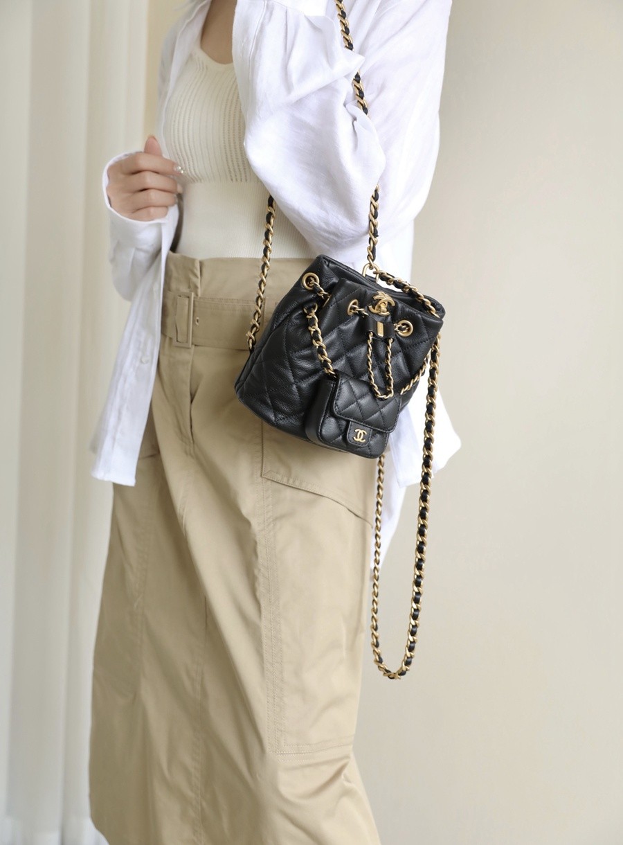 小香 23A 子母雙肩背包 黑色_18