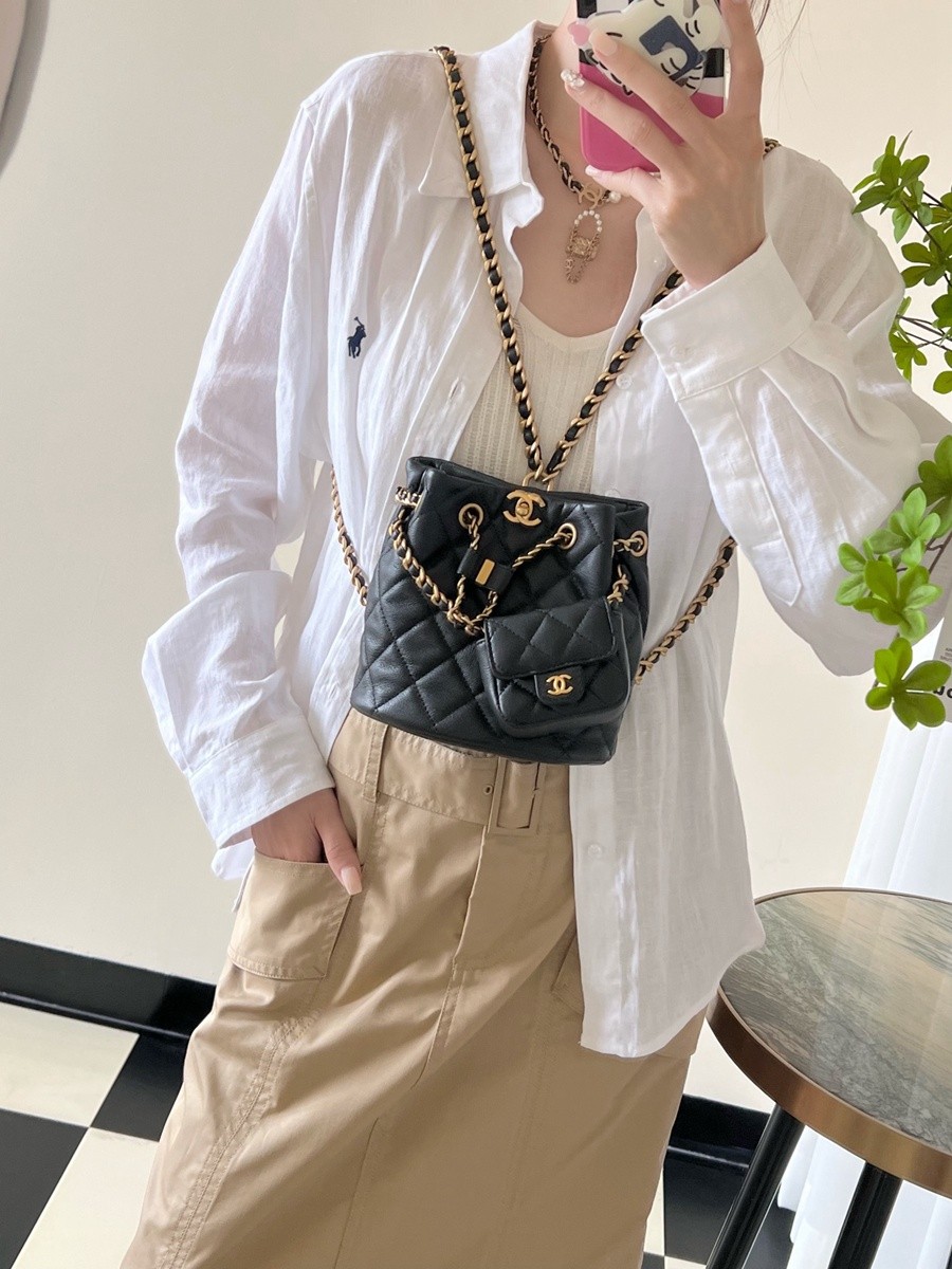 小香 23A 子母雙肩背包 黑色_17