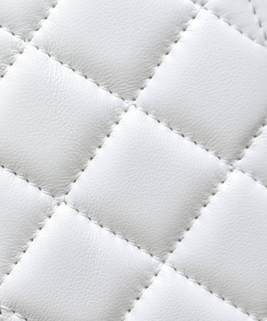 小香 23A 水鑽手提口蓋包 白色小號_6