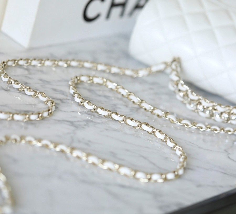 小香 23A 水鑽手提口蓋包 白色小號_10