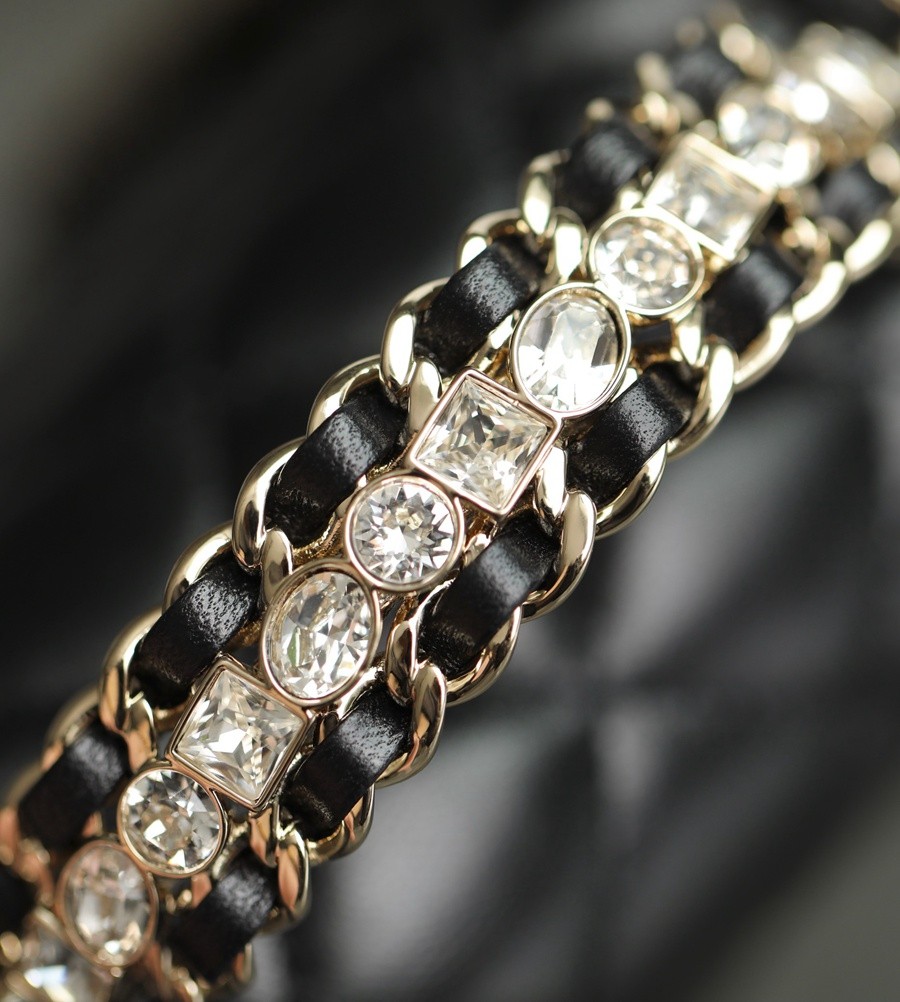 小香 23A 水鑽手提口蓋包 黑色mini_7