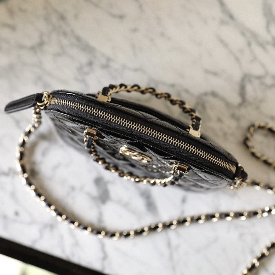 小香 23S春夏 漆皮貝殼包 黑色_5