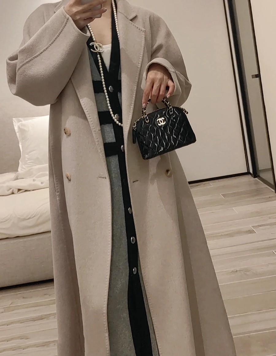 小香 23S春夏 漆皮貝殼包 黑色_18