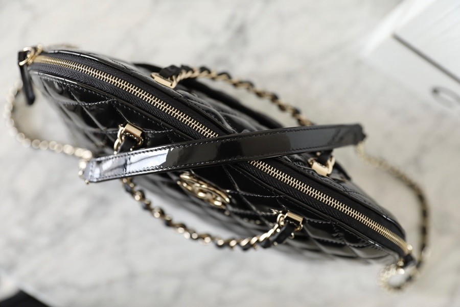 小香 23S春夏 漆皮貝殼BB包 大號黑色_8