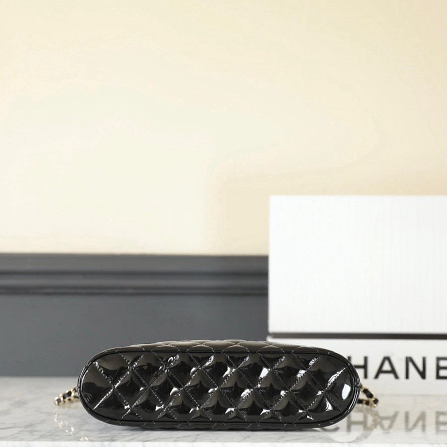 小香 23S春夏 漆皮貝殼BB包 大號黑色_6