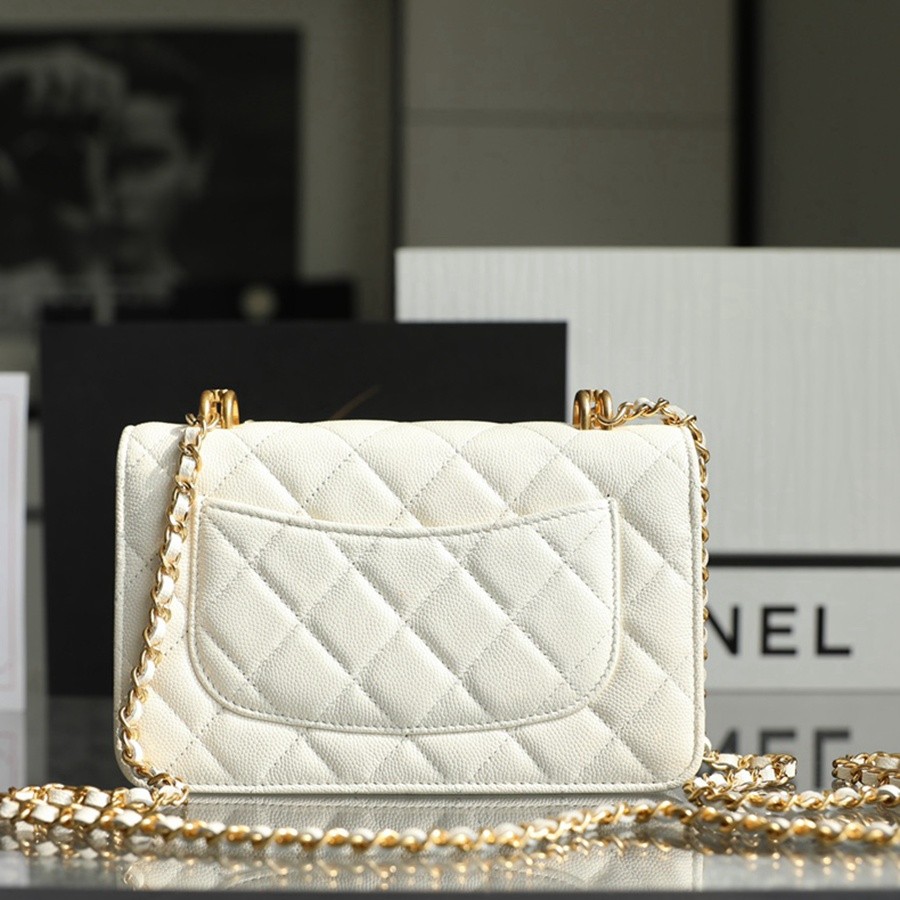 小香 22K秋冬 手提鏈條WOC 白色_2