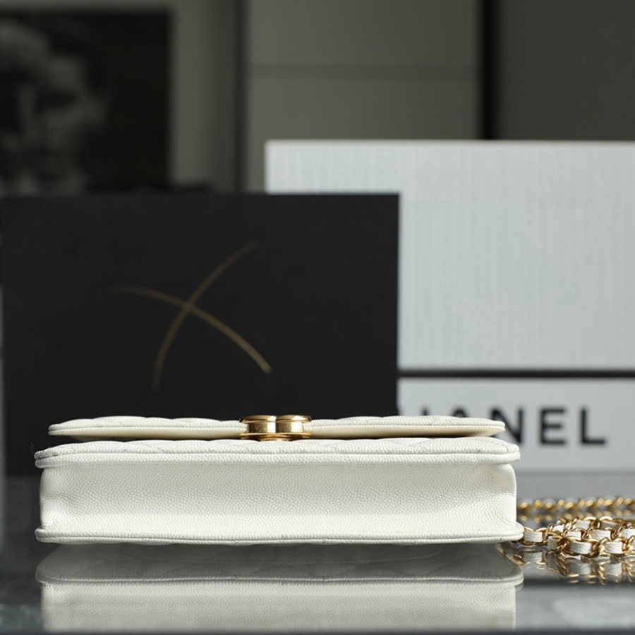 小香 22K秋冬 手提鏈條WOC 白色_4