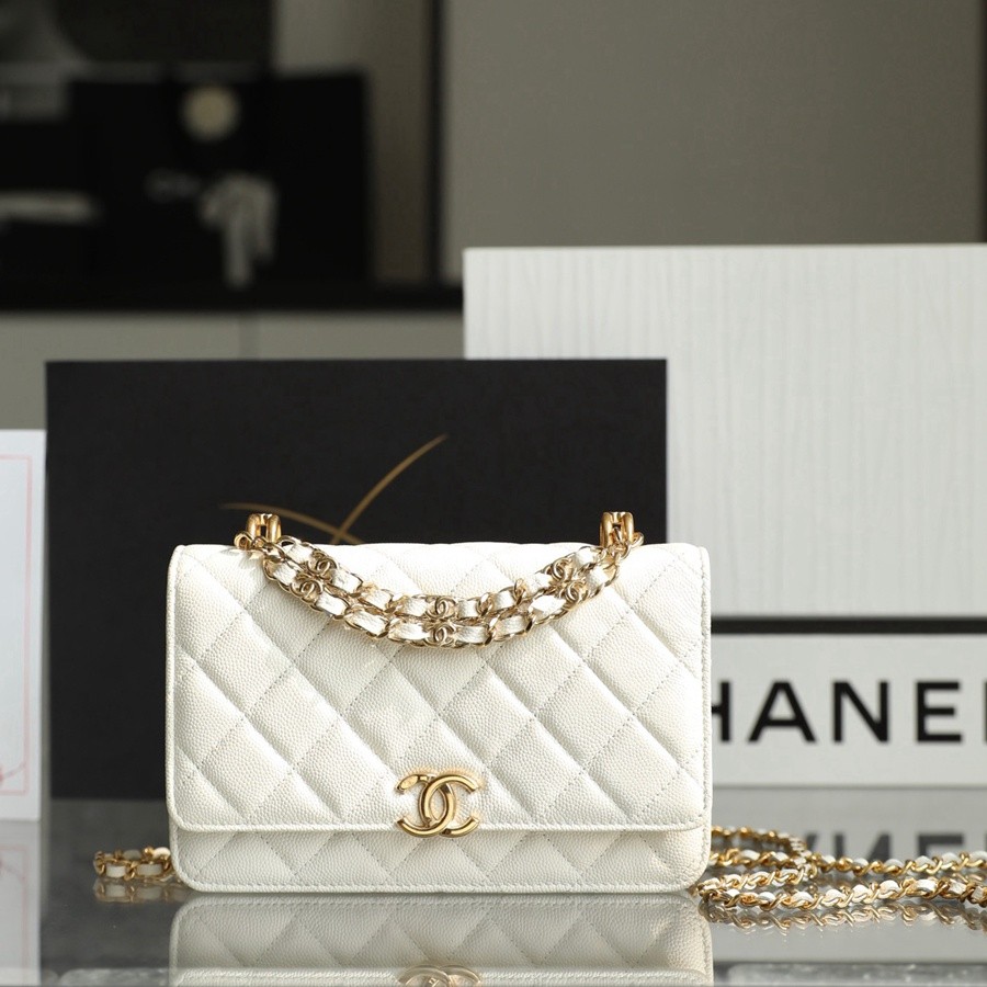 小香 22K秋冬 手提鏈條WOC 白色_1