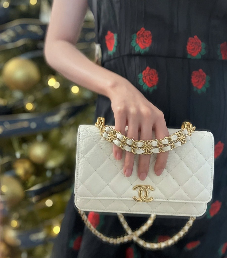 小香 22K秋冬 手提鏈條WOC 白色_20