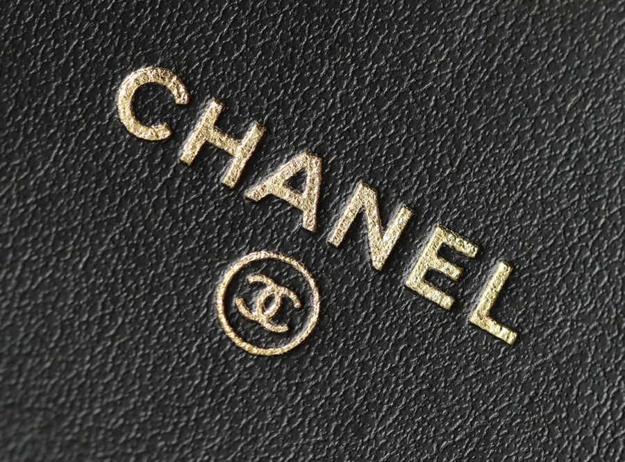 小香 23S春夏 蝴蝶結鏈條風琴錢包 黑色_8