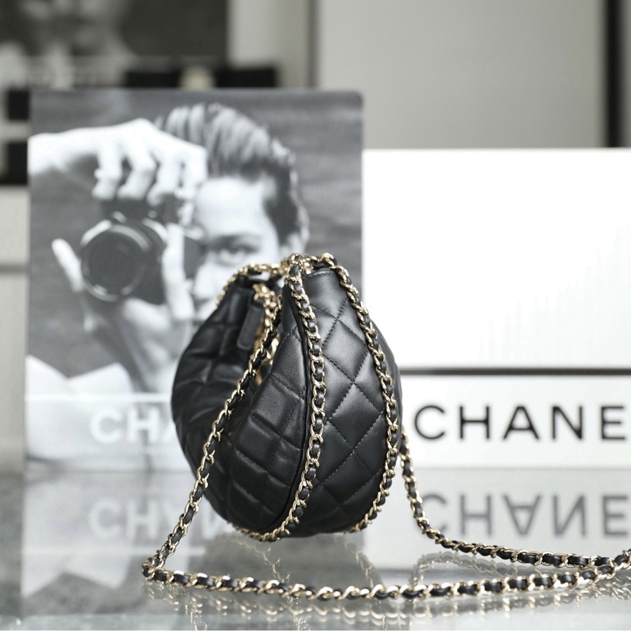 小香 23P春夏半月包/流浪Hobo 黑色 小號_12