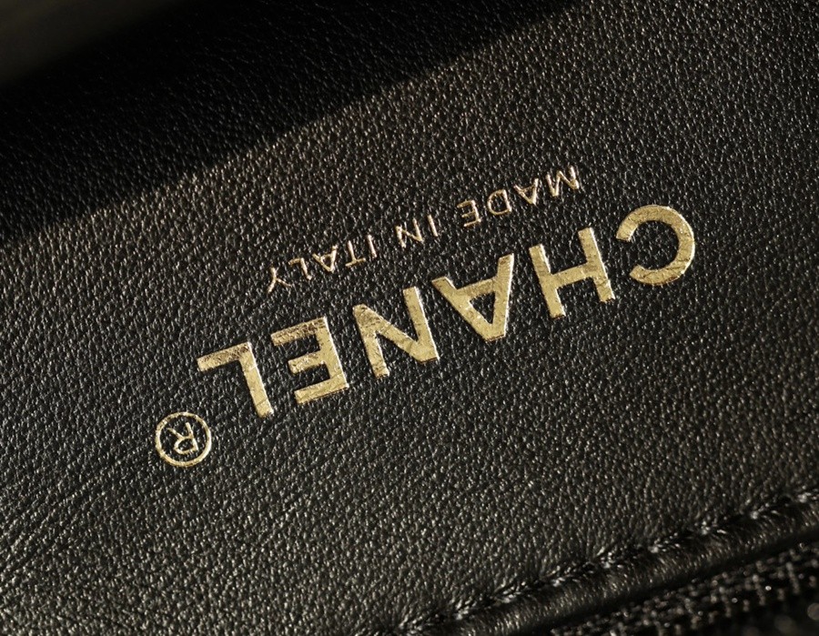 小香 23P系列 字母鏈條口蓋包 黑色小號_8