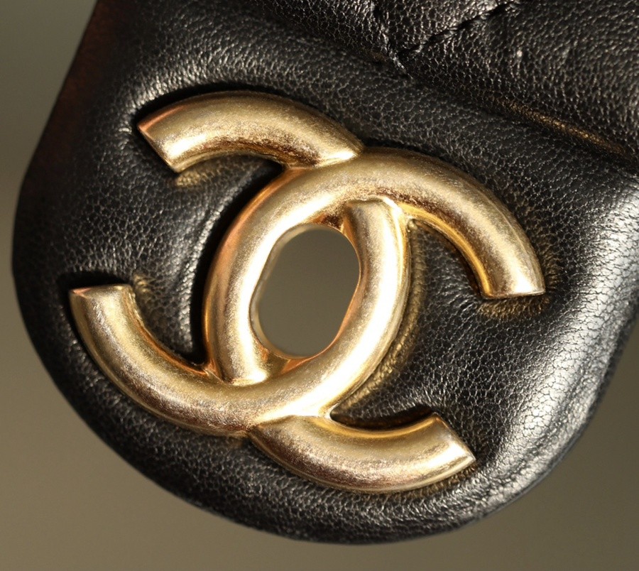 小香 23P系列 字母鏈條口蓋包 黑色小號_14