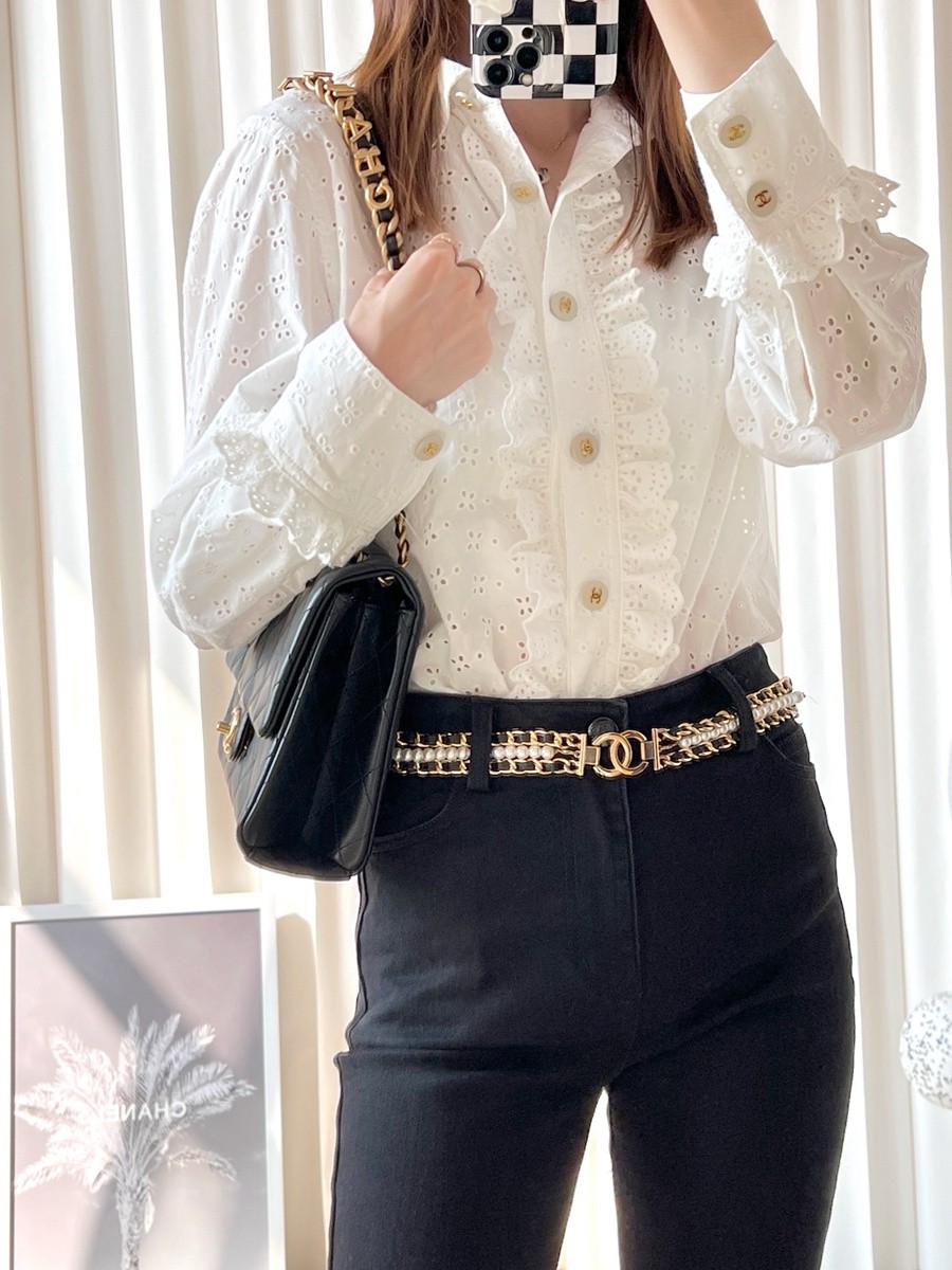 小香 23P系列 字母鏈條口蓋包 黑色小號_21