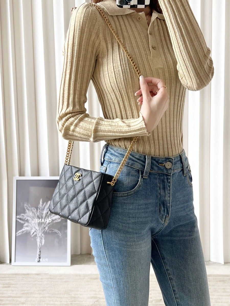 小香 23P系列 愛心扣Hobo流浪小號 黑色_17