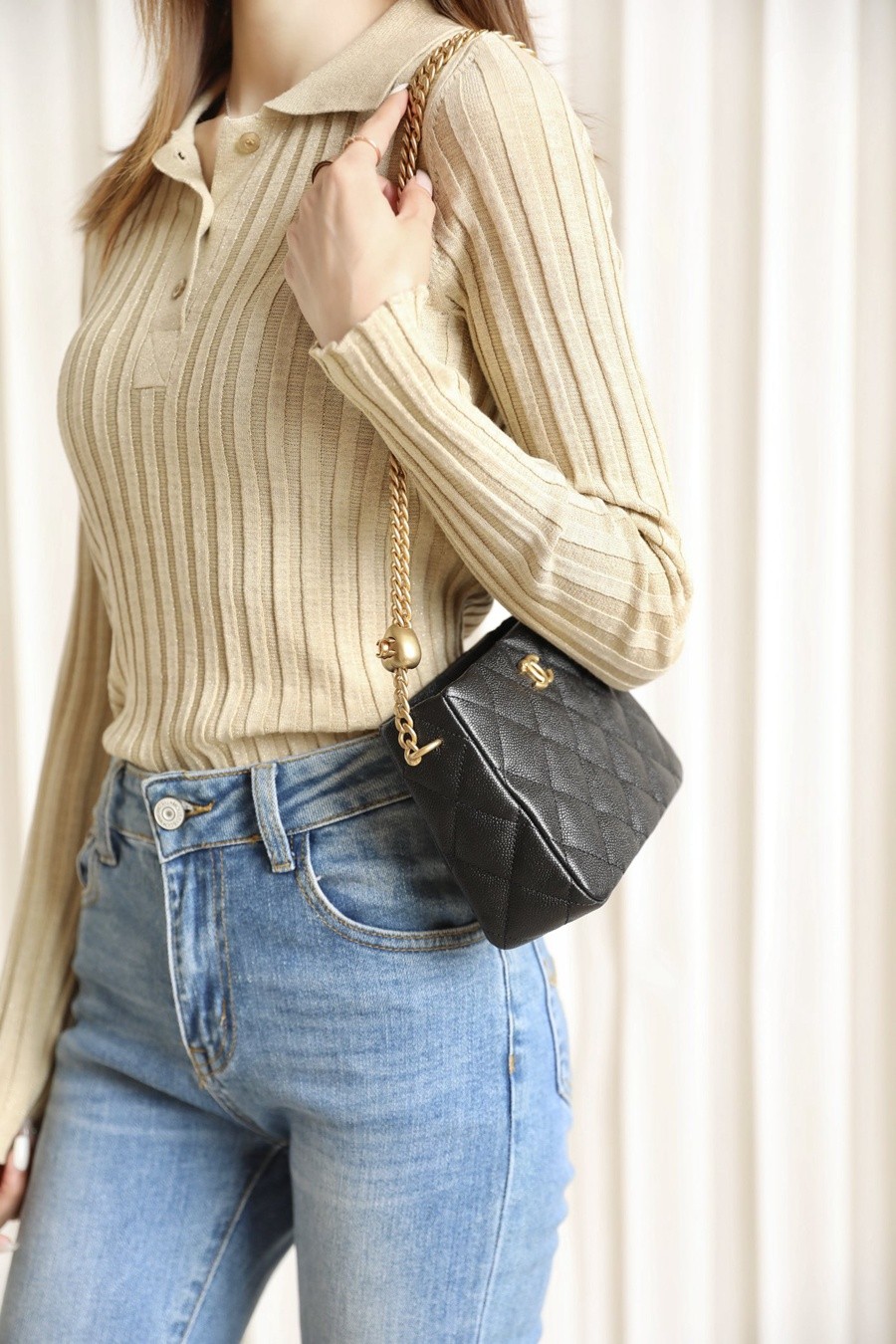 小香 23P系列 愛心扣Hobo流浪小號 黑色_20