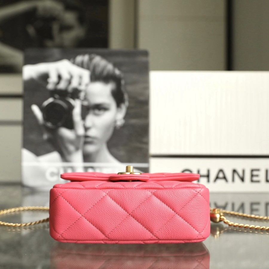 小香 23P系列愛心扣口蓋包 深粉中號_4