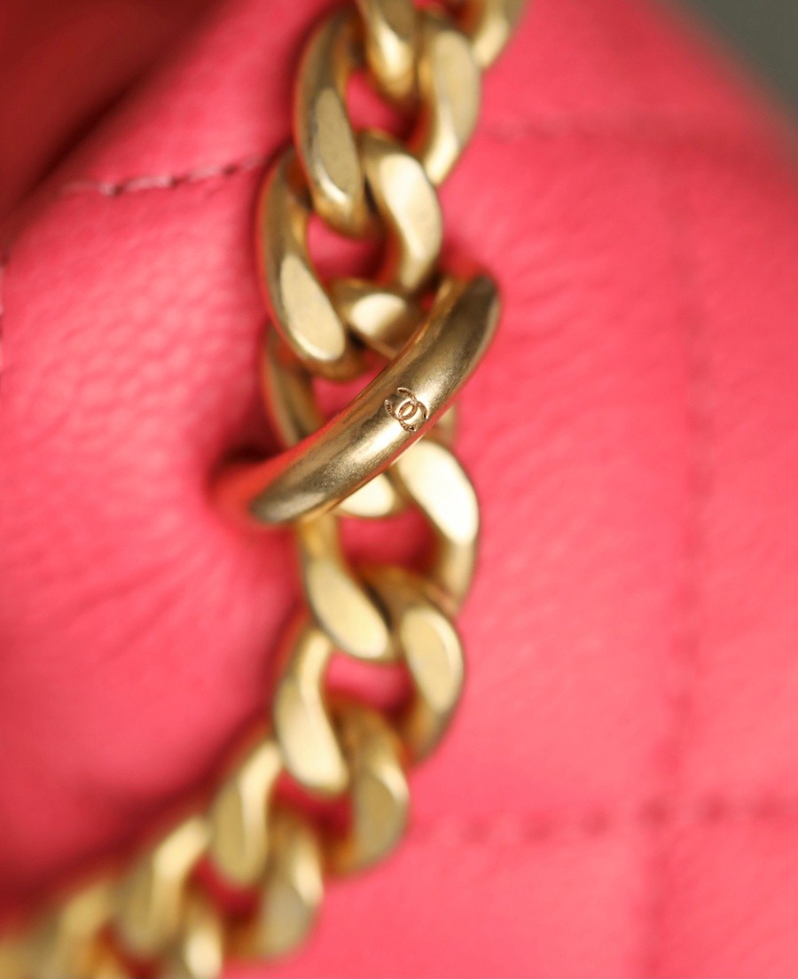 小香 23P系列愛心扣口蓋包 深粉中號_11