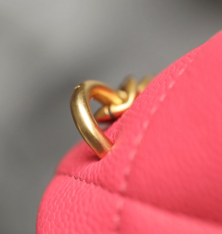 小香 23P系列愛心扣口蓋包 深粉中號_12