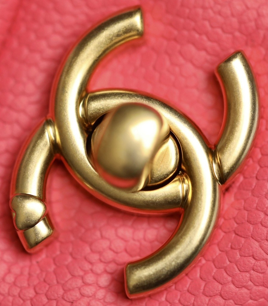 小香 23P系列愛心扣口蓋包 深粉中號_13