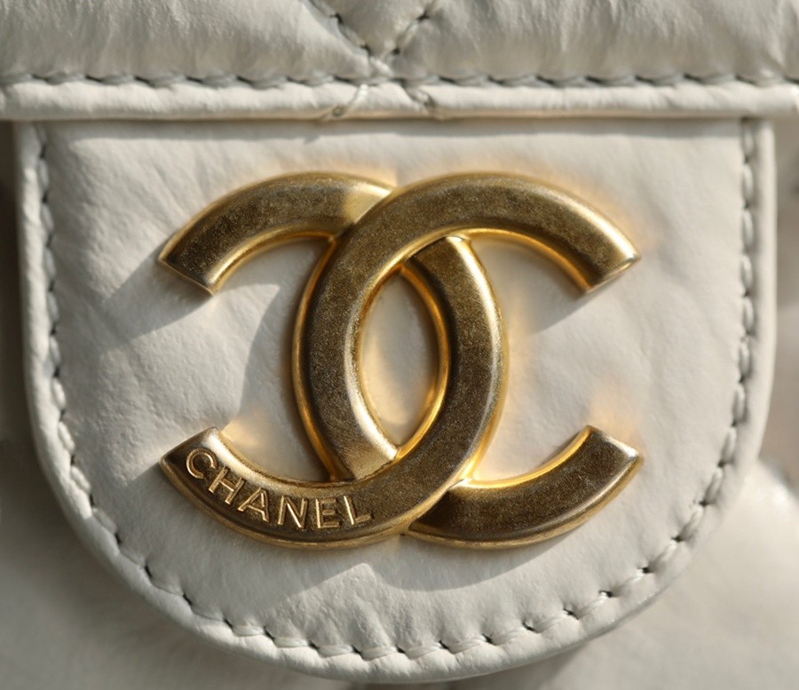 小香 23C早春油蠟皮天貓精靈 Hobo流浪包 小號白色_11