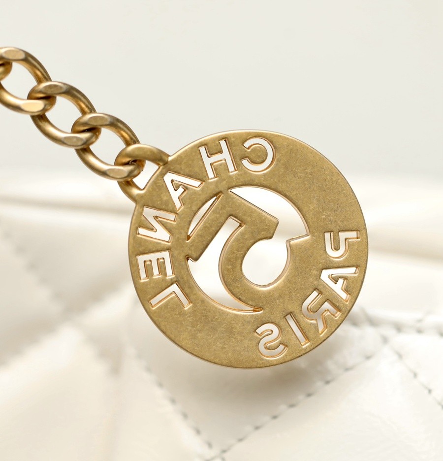 小香 23C早春新款天貓精靈 Hobo流浪包 中號白色_9