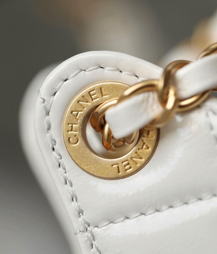 小香 23C早春新款天貓精靈 Hobo流浪包 中號白色_10