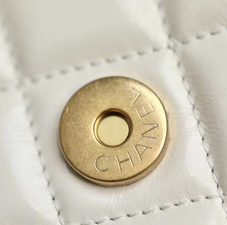 小香 23C早春新款天貓精靈 Hobo流浪包 中號白色_12