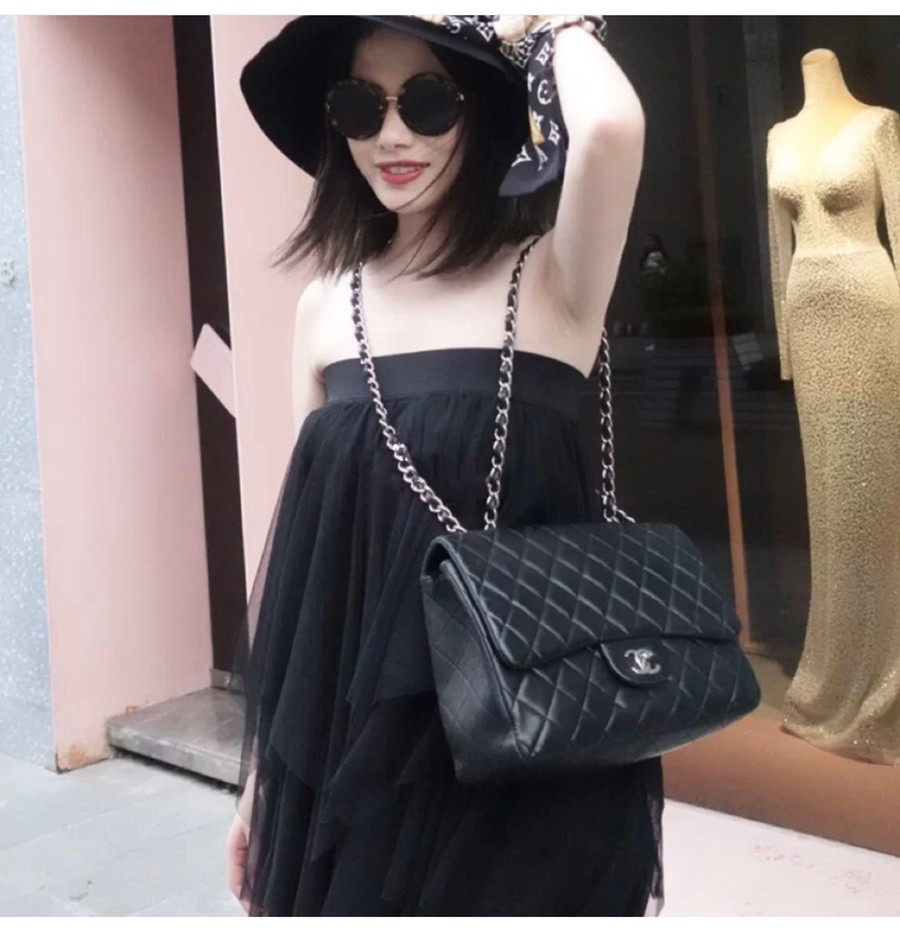 小香 cf30 羊皮黑色 銀扣_21