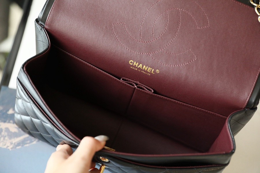 小香 cf30 羊皮黑色 金扣_4