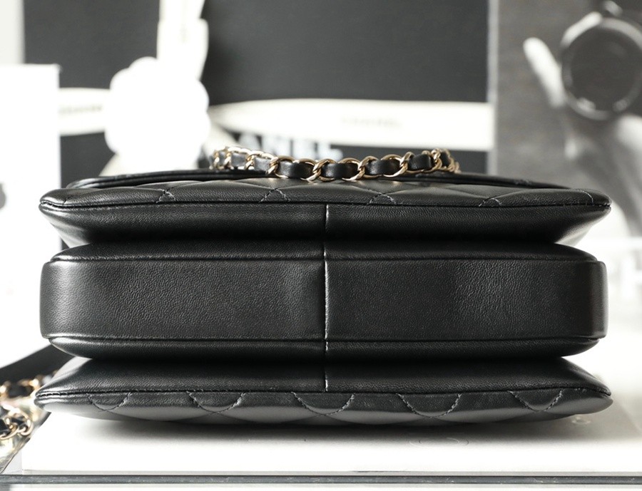 小香 Trendycc手柄口蓋包 羊皮 黑色_5