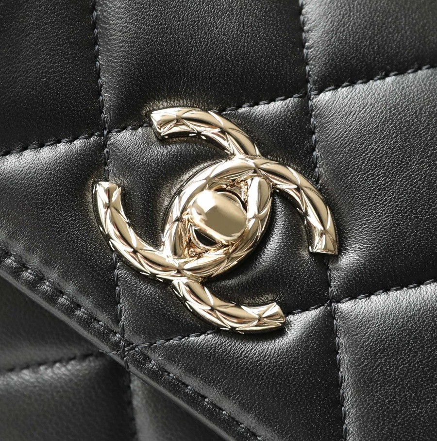 小香 Trendycc手柄口蓋包 羊皮 黑色_10