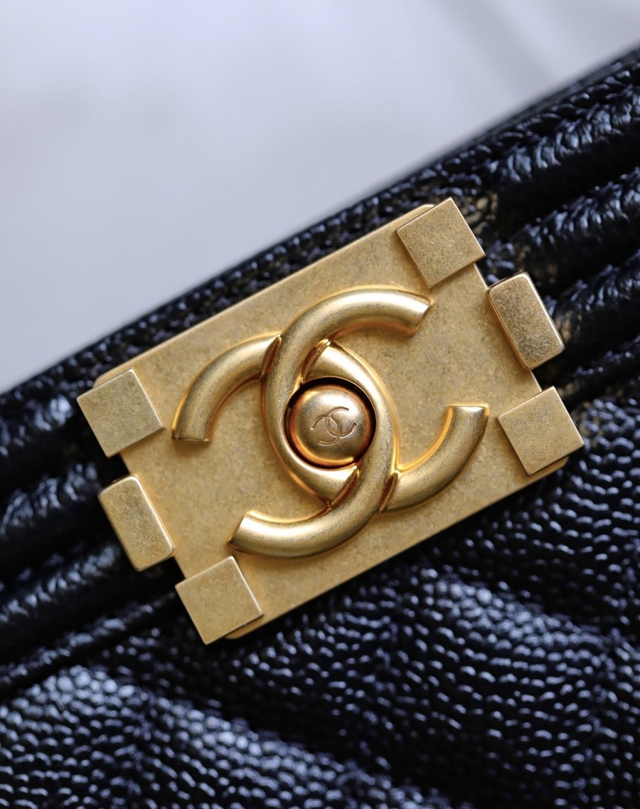 小香 Leboy  荔枝紋牛皮 mini 黑金_11